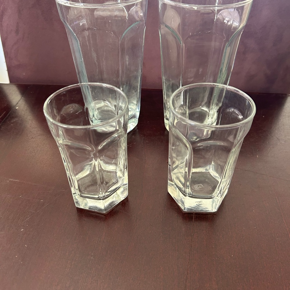 Clear Glass Tumbler Set